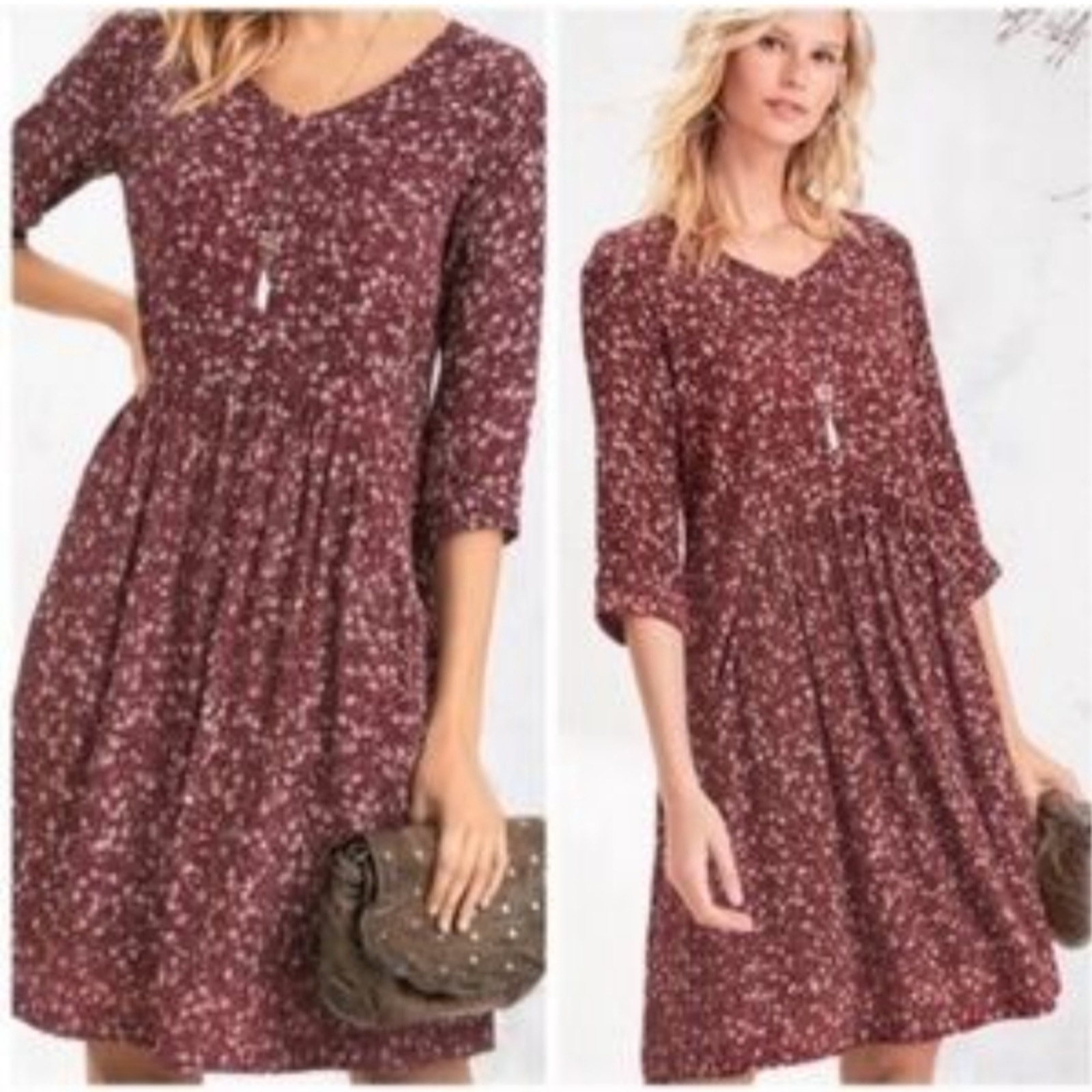 Garnet Hill Bohemian Pocket - Detail Dress Size 4 2025 Msrp$98